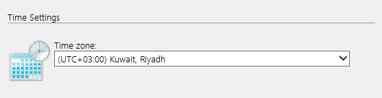 MDT displaying Arab Standard Time correctly